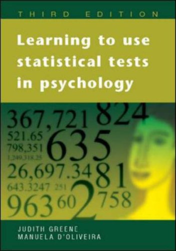 Learning To Use Statistical Skills In Psychology 3rd Edition Judith Greene