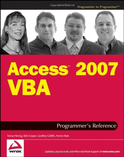 Access 2007 Vba Programmers Reference Programmer To Programmer 1st Edition Teresa Hennig