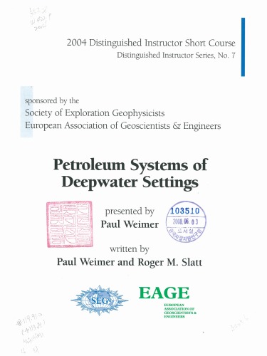 Petroleum Systems Of Deepwater Settings Distinguished Instructor Series Paul Weimer