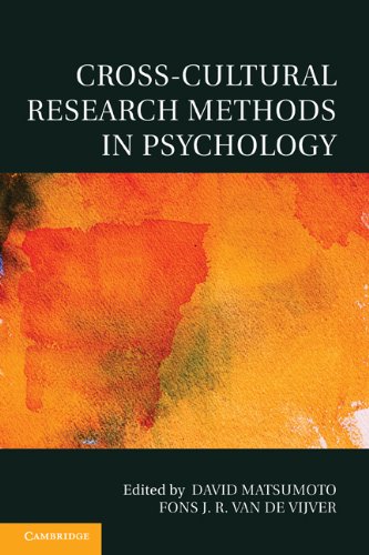 Crosscultural Research Methods In Psychology 1st Edition David Matsumoto