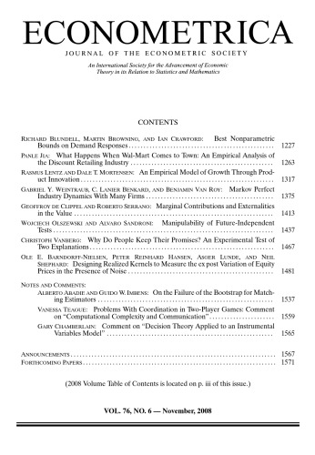Econometrica 2009 Vol76 N6 Stephen Morris Geri Mattson