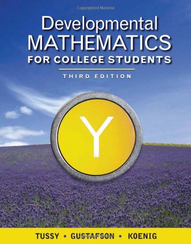 Developmental Mathematics For College Students 3rd Ed Available Titles Cengagenow 3rd Edition Alan S Tussy