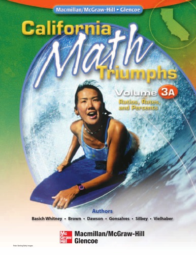 California Math Triumphs Volume 3a Ratios Rates And Percents Teacher Wraparound Edition Whitney