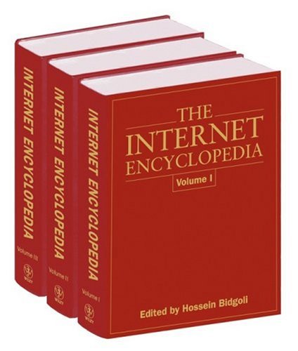 The Internet Encyclopedia 3 Volume Set Vol 13 1st Edition Hossein Bidgoli
