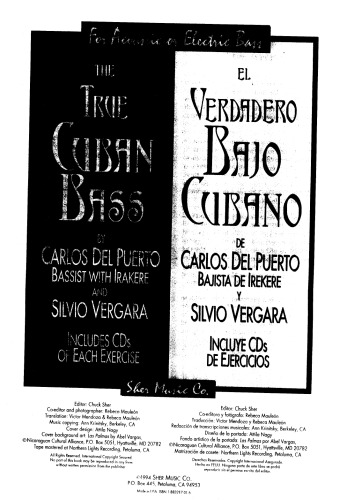 True Cuban Bass Verdadero Bajo Cubano Carlos Del Puerto Silvio Vergara