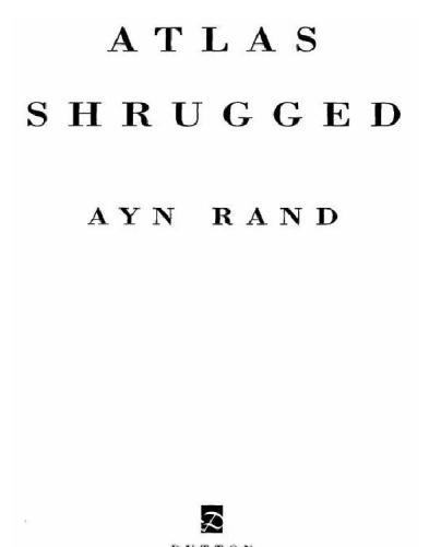 Atlas Shrugged Ayn Rand