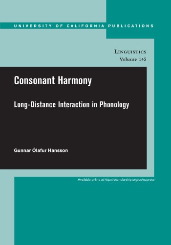 Consonant Harmony Longdistance Interactions In Phonology 1st Edition Gunnar Lafur Hansson