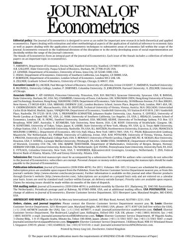 Journal Of Econometrics 2011 Vol163 N2 T Amemiya Ar Gallant