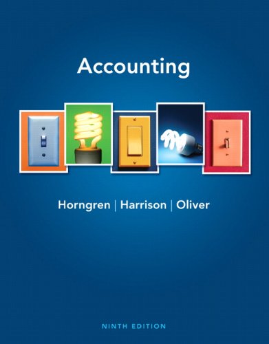 Accounting 9th Charles T Horngren Walter T Harrison Jr Walter T Harrison Jr