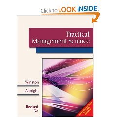 Practical Management Science Revised Book Only Third Edition Wayne L Winston