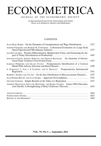 Econometrica 2011 Vol79 N5 Daron Acemoglu Geri Mattson