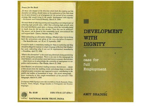 Development With Dignity A Case Of Full Employment Amit Bhaduri