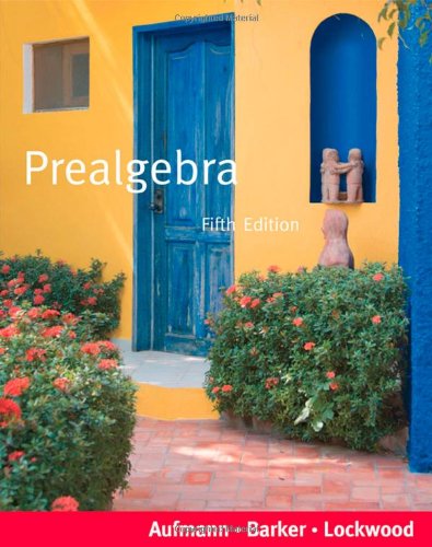 Prealgebra Fifth Edition 5th Richard N Aufmann Vernon C Barker