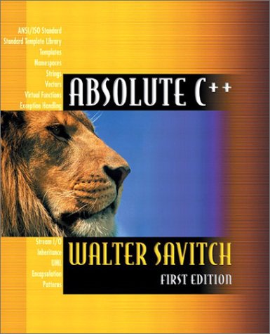 Absolute C First Edition Walter Savitch