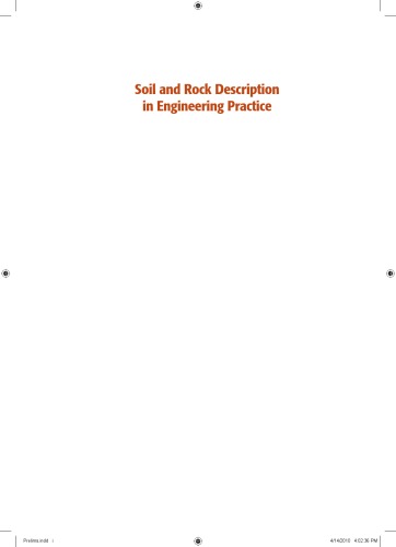 Soil And Rock Description In Engineering Practice 1st Edition David Norbury