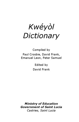 Kweol Dictionary Paul Crosbie