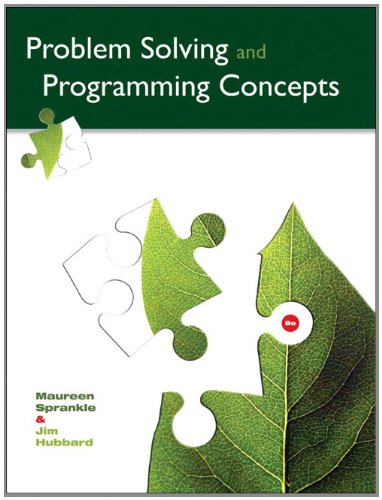 Problem Solving And Programming Concepts 9th Edition 9th Edition Maureen Sprankle