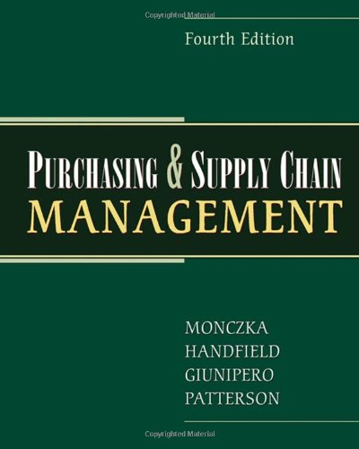 Purchasing And Supply Chain Management 4th Edition Robert M Monczka
