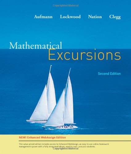 Mathematical Excursions 2nd Edition Second Edition Richard N Aufmann