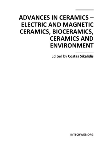 Advances In Ceramics Electric And Magnetic Ceramics Bioceramics Ceramics And Environment Edited By Assoc Costas Sikalidis