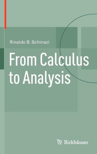 From Calculus To Analysis 1st Edition Rinaldo B Schinazi Auth