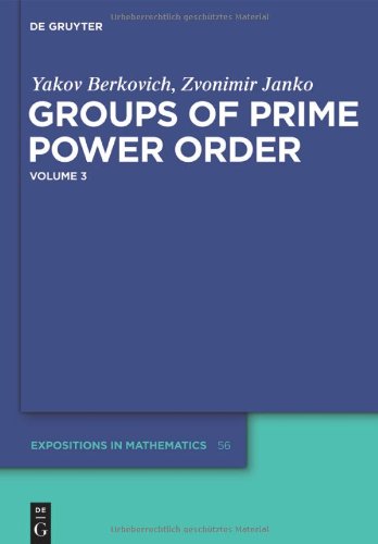 Groups Of Prime Power Order Volume 3 De Gruyter Expositions In Mathematics 1st Edition Yakov Berkovich
