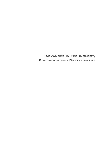 Advances In Technology Education And Development Wim Kouwenhoven