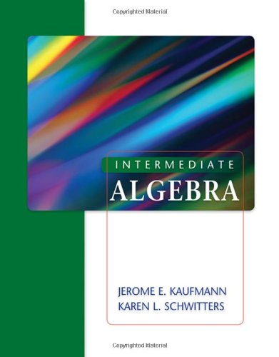 Intermediate Algebra Available 2010 Titles Enhanced Web Assign 1st Edition Jerome E Kaufmann