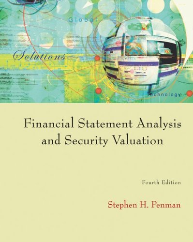 Financial Statement Analysis And Security Valuation 4ed 4ed Stephan H Penman