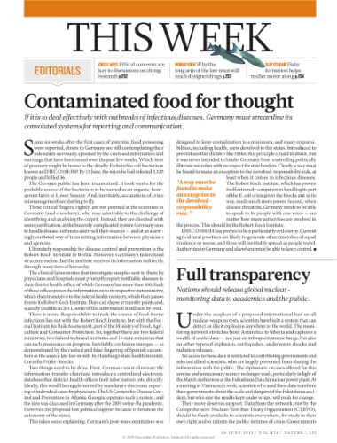 Nature Nature Magazine V 474 No 7351 Pp251412 2011 June 16 Volume 474 Issue 7351 Phillip Campbell