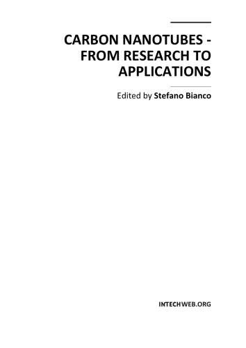 Carbon Nanotubes From Research To Applications Stefano Bianco Ed