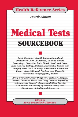 Medical Tests Sourcebook Shannon Brennfleck