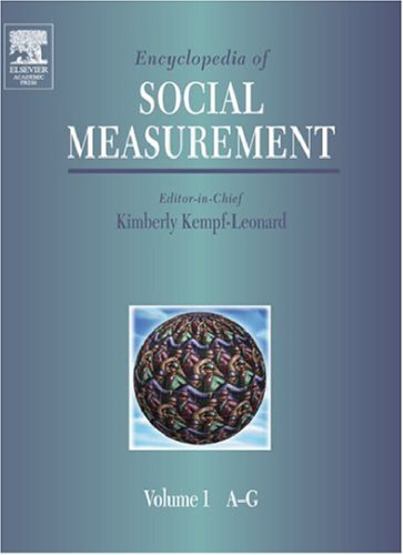 Encyclopedia Of Social Measurement Volume 2 1st Edition Kimberly Kempf Leonard