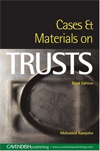 Cases And Materials On Trusts 3rd Edition Mohamed Ramjohn