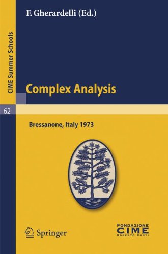 Complex Analysis 1st Edition Aldo Andreotti Auth Prof F Gherardelli Eds