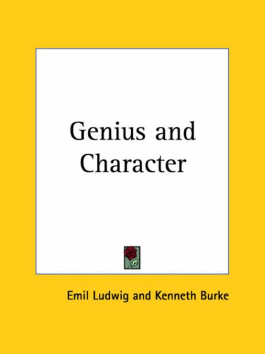 Genius And Character Emil Ludwig