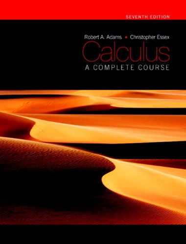 Calculus A Complete Course Seventh Edition 7th Edition Robert Alexander Adams