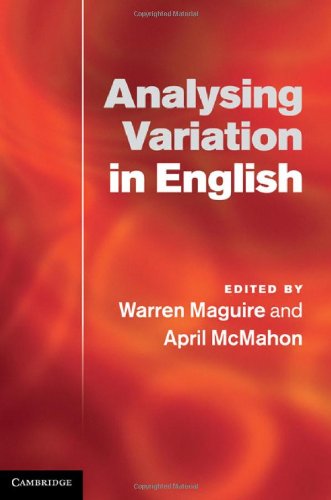 Analysing Variation In English 1st Edition Warren Maguire April Mcmahon