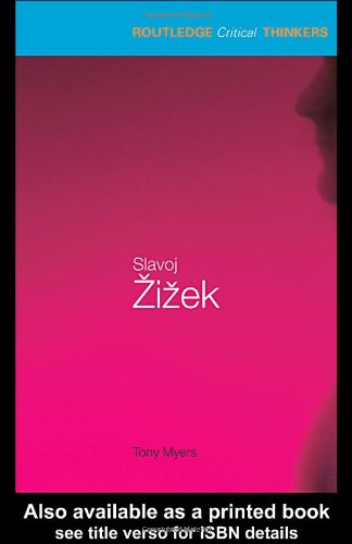 Slavoj žižek 1st Edition Tony Myers