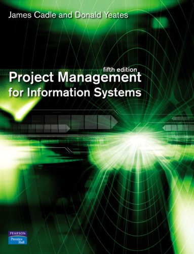 Project Management For Information Systems 5th Edition Fifth James Cadle