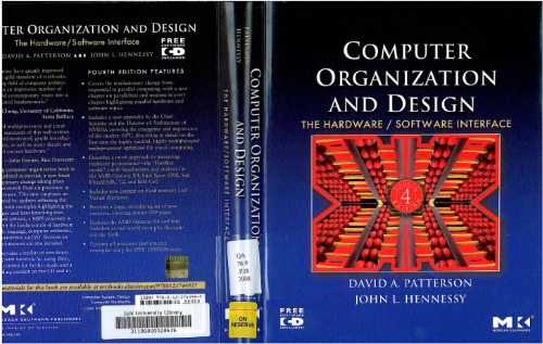 Computer Organization And Design The Hardware Software Interface 4th Edition 4th Edition David A Patterson And John L Hennessy