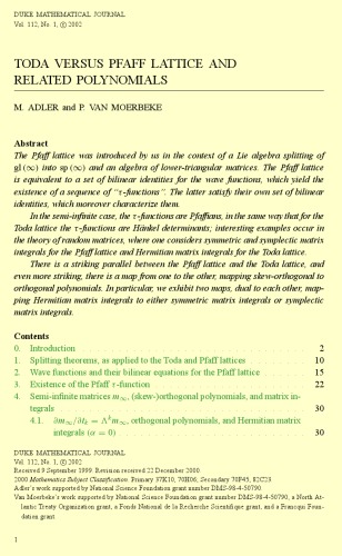 Duke Mathematical Journal Volume 112 Jonathan Wahl Academic Editor
