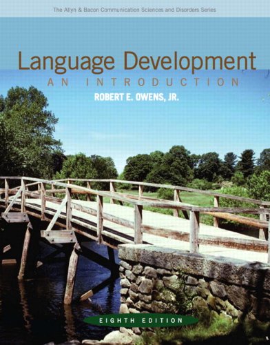 Language Development An Introduction 8th Edition Allyn Bacon Communication Sciences And Disorders 8th Edition Robert E Owens