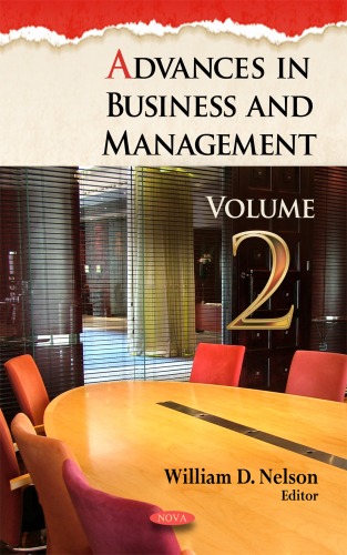 Advances In Business Management Volume 2 Advances In Business And Management William D Nelson