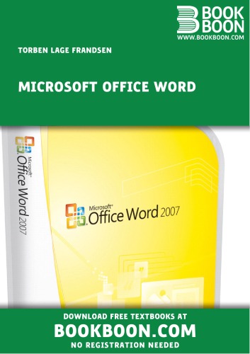 Microsoft Office Word 2007 Torben Lage Frandsen