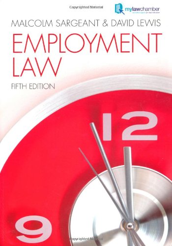 Employment Law Fifth Malcolm Sargeant David Lewis