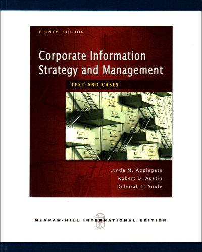 Corporate Information Strategy And Management Text And Cases 8th Edition 8th Edition Lynda Applegate