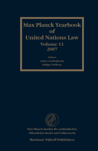 Max Planck Yearbook Of United Nations Law Volume 11 2007 Bogdandy