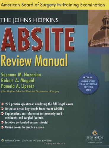 The Johns Hopkins Absite Review Manual 1st Edition Susanna M Nazarian