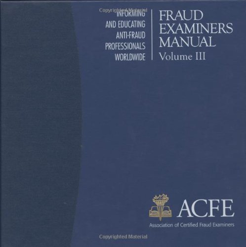 Fraud Examiners Manual Association Of Certified Fraud Examiners